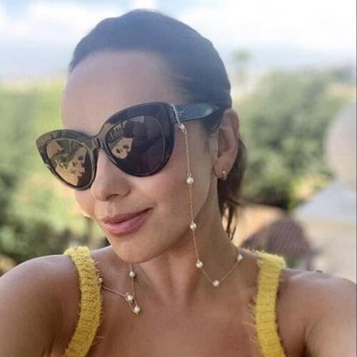 Eyeglasses Chain white Bead plastic Pearl Charm O chain Mask Hanging Rope silicone loops Women sunglasses accessory