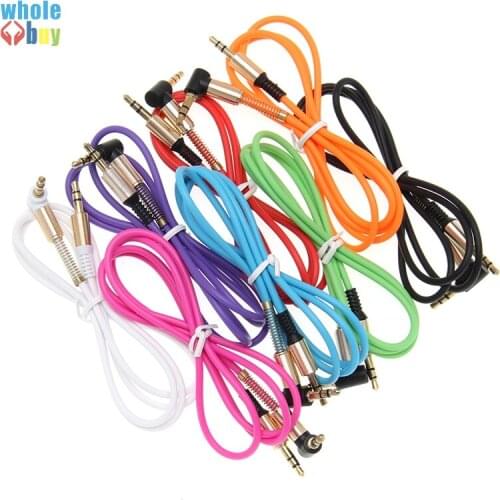 Good quality 3.5mm Connector Audio Cable For iPhone Car Headphone Speaker Wire Line Aux Cord Bend-to-Straight Line 500pcs/lot