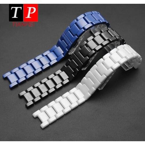 16*8mm ceramics watch strap for g-ucci FIYTA g-uess watch band Notch replace Follie bracelet waterproof watch accessories women