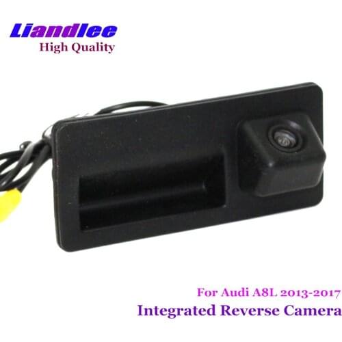 Liandlee Car Rearview Reverse Camera For Audi A8 A8L 2013-2018 Rear View Backup Parking Camera / HD CCD Trunk Handle Integrated
