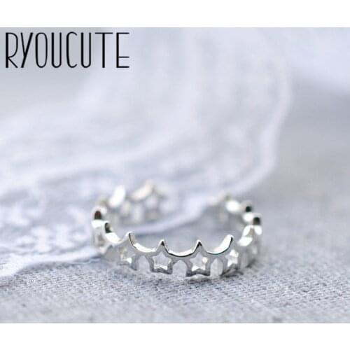 Trendy Personality Punk Star Rings For Women Men Lady Girls Resizable Size Rings Party Jewelry Charm Gifts 2021