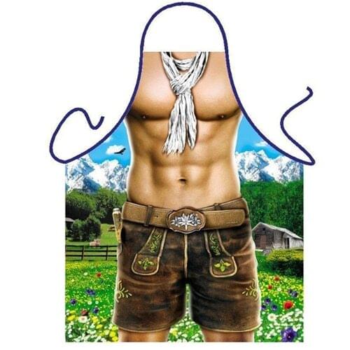 New Women Kitchen BBQ Party Aprons Funny Novelty Super Hero Man Aprons Dinner Party Cooking Apron Cuisine Pinafore for Adult