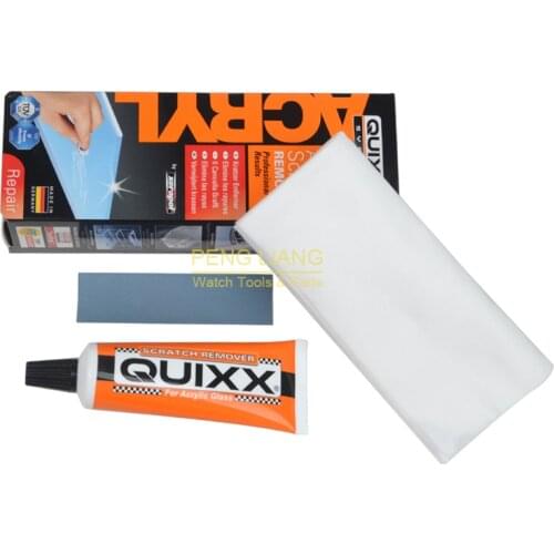 Original 50g Germany QUIXX Acrylic Scratch Remover For Headlights, Rear lights, Car Cockpit, Plastic Watch Crystals Caravan Boat