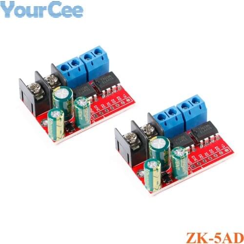 2pcs L298N 5AD H Bridge Remote Control Board 5A 3V-14V Dual DC Motor Drive Module Voltage Reverse PWM Speed Regulation