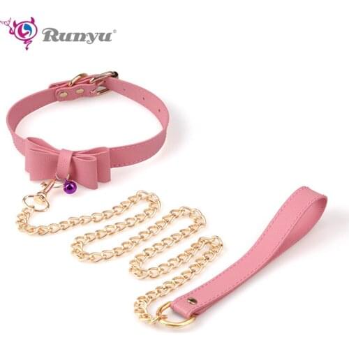 Sexy Cuff Alternative Rivet Metal Pu Leather Necklace Bell Choker Costume Slave Bdsm Bondage Necklace Neckband Sex Toys