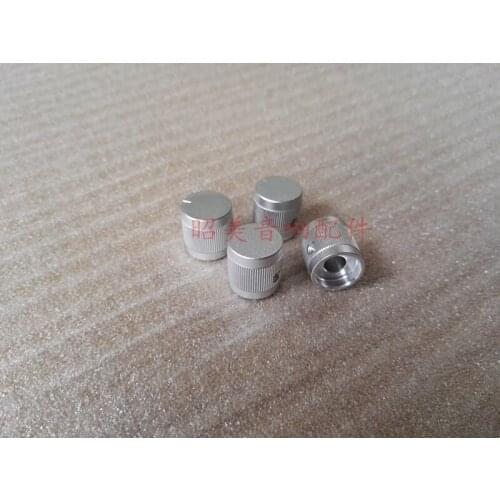 Silver / black Diameter 15mm height 15mm Pattern stripe Full aluminum solid knob HIFI Amplifier volume knob Potentiometer knob