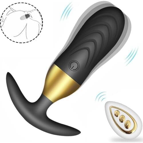 Wireless Remote Control Silicone Butt Plug Vibrator for Gay Wearable Sex Toy for Woman Men Adult Products Prostate Massager