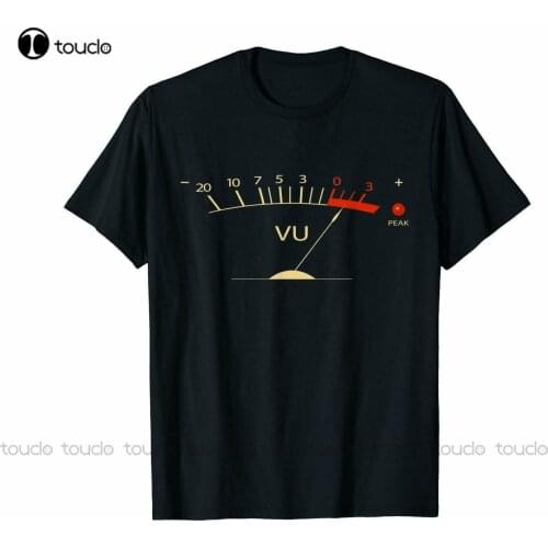Vu Meter Hi-Fi Vintage Stereo Unisex Black T-Shirt S-5XL shirt for men