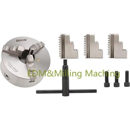 1Set High Quality SANOU K11-80 CNC 3 Jaw Self Centering Chuck Hardened Steel Jaw Chuck Milling Machine DURABLE New