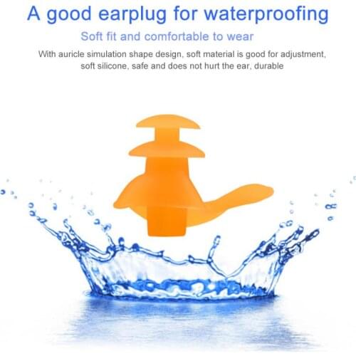 1 Pair Soft Ear Plugs Swimming Silicone Waterproof Dust-Proof Earplugs Diving Water Sports Swim Swimming Anti-noise Accessories