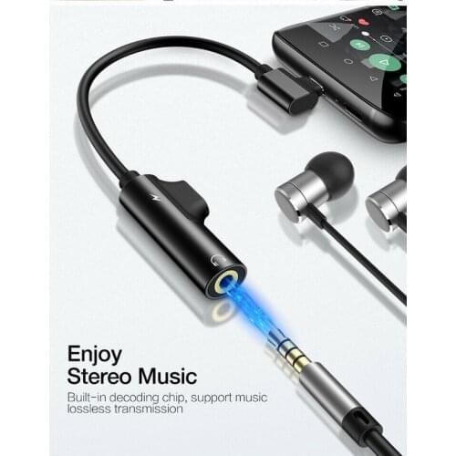 500PCS bundle package 2in1 USB Type-C To 3.5mm Jack AUX Audio Headphone Earphone Adapter Charger Cable