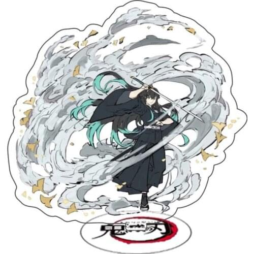 Anime Demon Slayer Acrylic Figure Tokitou Muichirou Special Effects Tanjirou Nezuko Stand Model Accessories For Boys Girls Gifts