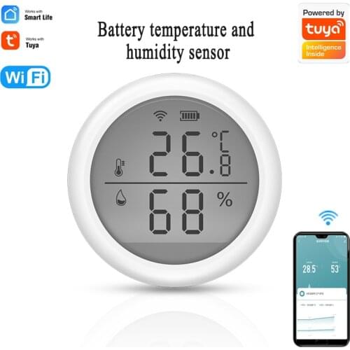 Tuya Wifi Temperature Sensor Humidity Sensors Smart Thermometer Controller With LCD Display Support Alexa Google Assistant