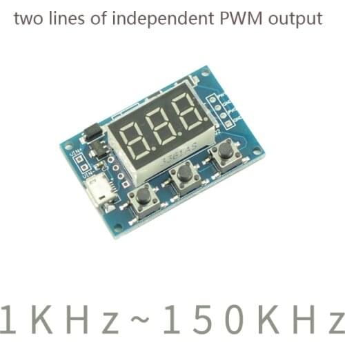 2-way PWM Pulse Frequency Duty Cycle Adjustable Modules Square Wave Rectangular Wave Signal Generator Stepper Motor Driver
