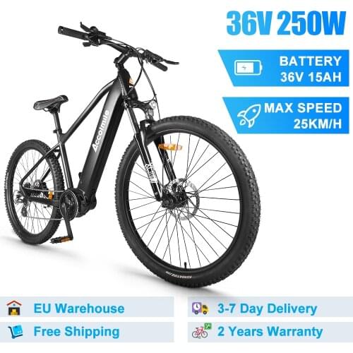 27.5 Inch Electric Mountain Bike 36V 250W Bafang Mid Motor Electric Bicycle With 15Ah Battery 8 Speed Off Road Dirt eBike Adult