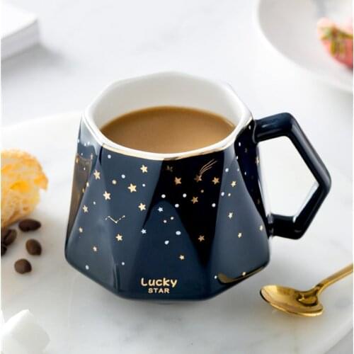 Star Mug Nordic Ins Ceramic Coffee Mugs Personalized Creative Trend Office Water Mugs Japanese Style Lovers Water Mug Coffee Mug