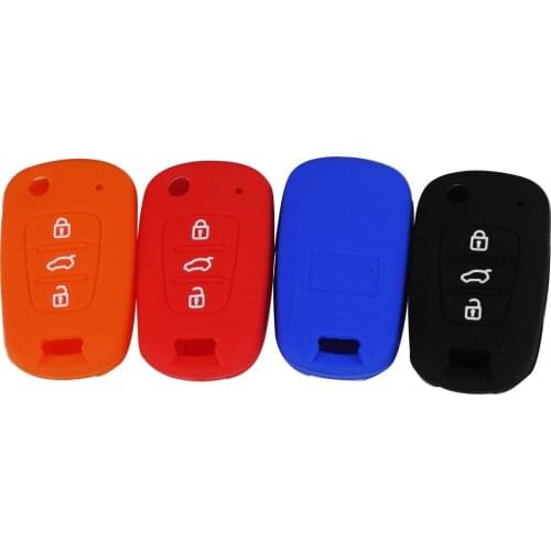 Kutery 10PCS Silicone Remote Key Case 3BTN For Hyundai I20 I30 I35 IX20 IX35 For Kia Sportedge 3 Rio Ceed Soul Cerato 2 Protect