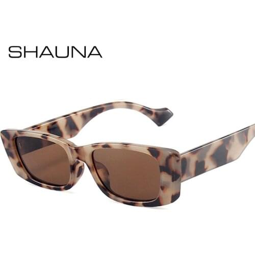 SHAUNA Fashion Small Rectangle Sunglasses Women Brand Designer Retro Jelly Frame Sun Glasses Men Shades UV400