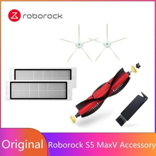 Original Roborock S5 MaxV Accessory Pack of Washable HEPA Filter Main Brush Side Brush Mop Parts for Roborock S50 S51 S55 S5 Max