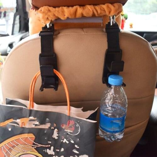 New pattern 2 Pcs Universal Car Seat Hook Back Hook Car Accessories Interior Portable Hanger Holder Storage for Car Bag