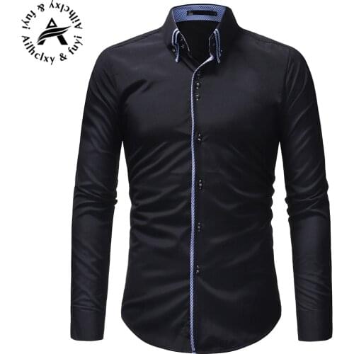 New Fashion Men Shirt Long Sleeve Camisas Para Hombre Brand-clothing Shirt Men Casual Slim Fit Camisa Hombre Cool Men