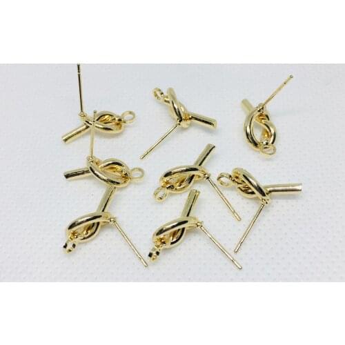 Earrings DIY Handmade Simple Geometric Figure Knotted Ear Stud Accessories earring charms lot ear ring gold earrings
