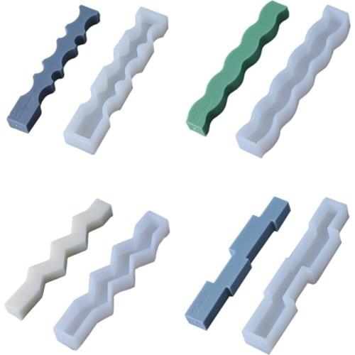 Strip Candle Silicone Mould for DIY Crafts Wedding Dinner Christmas Home Decoration Color Random Dropship