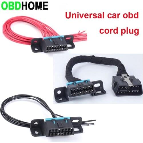 Universal Automobile Obd 16pin Plug for Toyota/Skoda VAG Cars Fault Scanner Convert Adapter Male 16-pin Extension Cord Connector