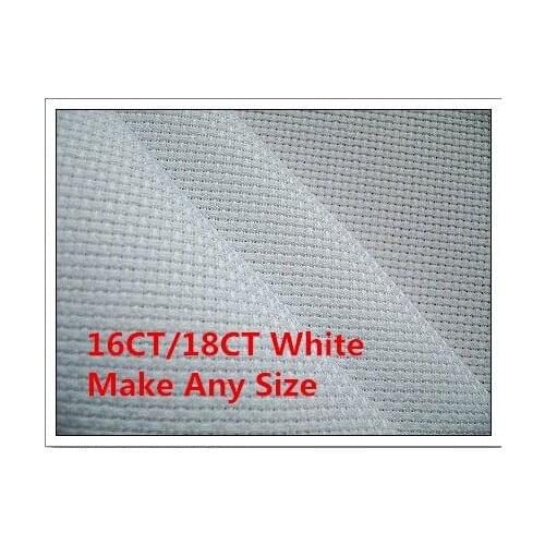 High Quality Fabric Canvas Cross Stitch Aida Cloth 59.06X19.69inch 16CT OR 18CT Whites