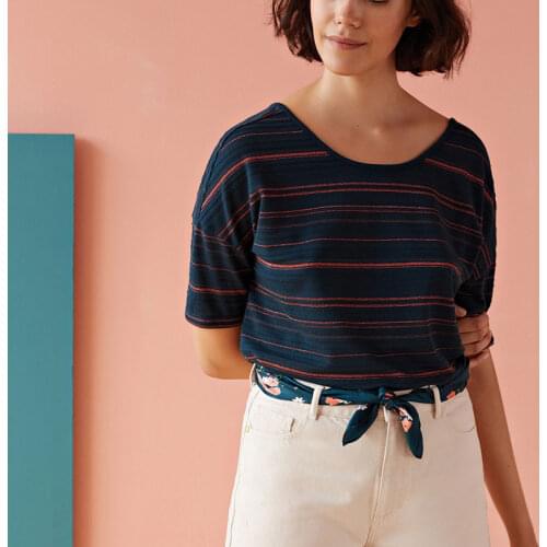 Женские полосатые футболки XIZOU China At AliExpress