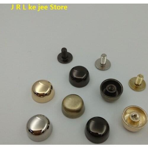 4pcs/10pcs/50pcs 4 colors 10*5mm Rivets Fasteners Gold High Quality Leather Crafts Bags shoes Studs