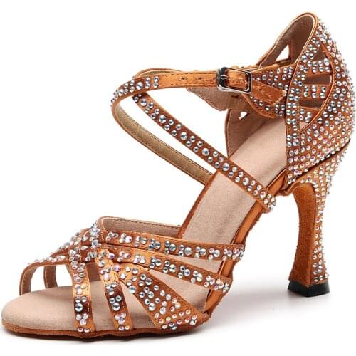 Professionally Salsa Jazz Ballroom Latin Dance Shoes For Dancing Women Urban Czech Women High Heels 1046 Summer Sandals