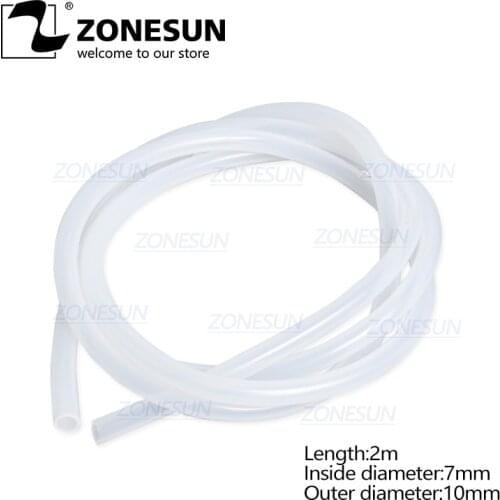 ZONESUN Length 2m Inside Diameter 7mm Round Tube Connect To Filling Machine Plastic Pipe For Electric Filling Machine
