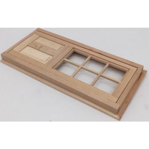 1/12 Dollhouse Miniature Wood External Single Door Unpainted DIY Accessories