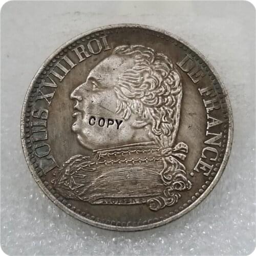 1815 France Louis XVIII 5 Francs coin COPY