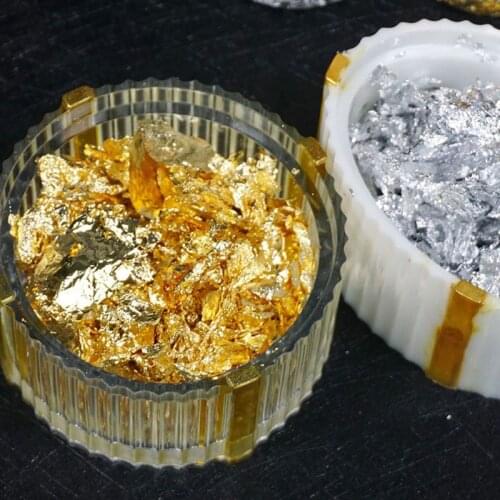 3g Gold Silver Foil Decorative Paper Resin Mold Fillings Resin Jewelry Making