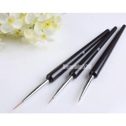 3pcs Nail Art Brush Painting Dotting Line Pen Brushes Nail Tool Manicure