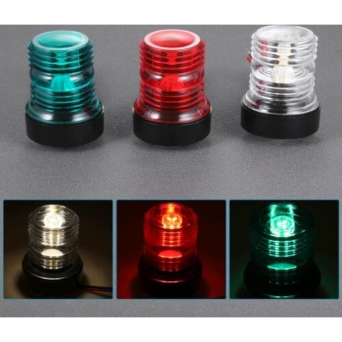 6300K Waterproof Yacht Navigation Stern Anchor Light 360 Degree All Round Boat Light 12V LED Navigation Light Marine Hardware