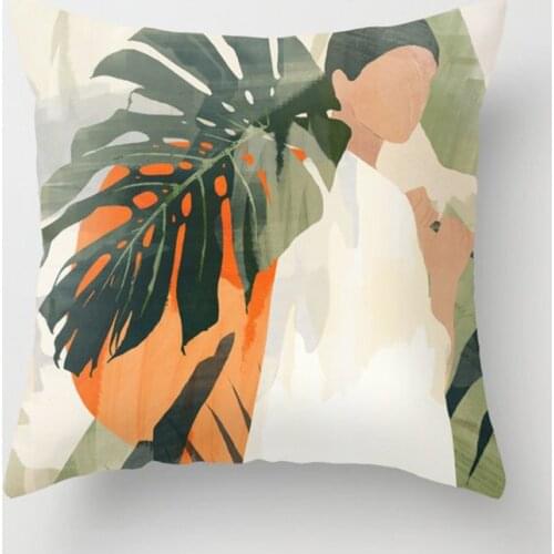 Watercolor Abstract Series Polyester Pillow Case Decorative Pillowcase Cushions for Cojines Decorativos Para Sofa
