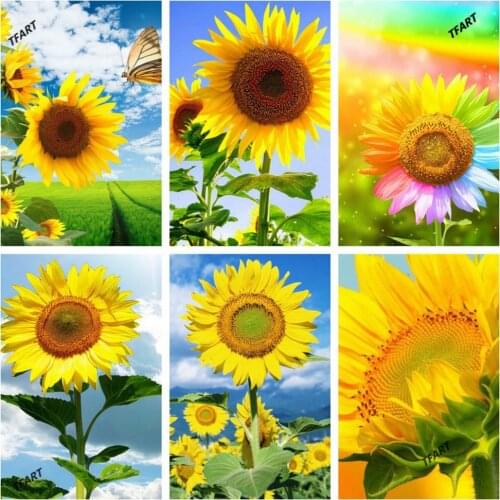 DIY Diamond Painting Sunflower Diamond Embroidery Diamond Mosaic Diamond Embroidery for Sale Home Decoration Diamond Art