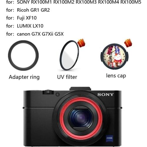 Aluminum Filter Adapter Ring for Sony RX100 II III IV M1 M2 M3 M4 RX100V RX100M5 Series Camera Accessories QX100 lens 40.5mm UV