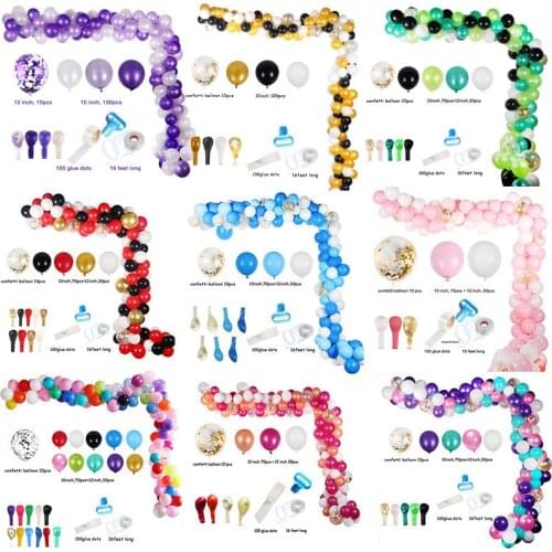 110pcs/set Baby Shower Balloon Party Balloons Garland Arch Birthday Party Background Balloons Strip Chain for Wedding Decoration