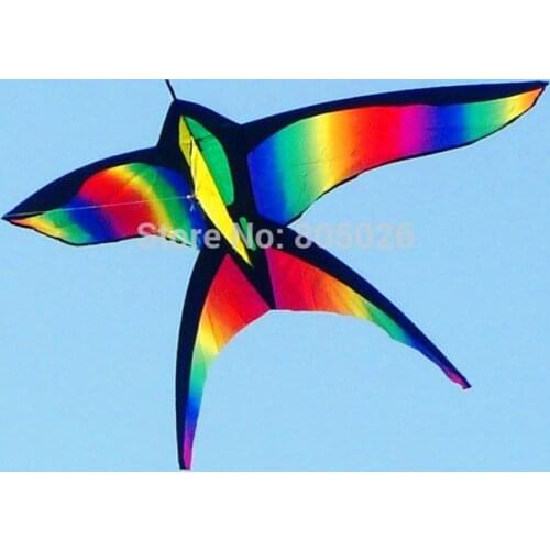 Free shipping high quality 10pcs/lot rainbow bird kites with handle line eagle kite ripstop nylon fabric weifang china sex toys