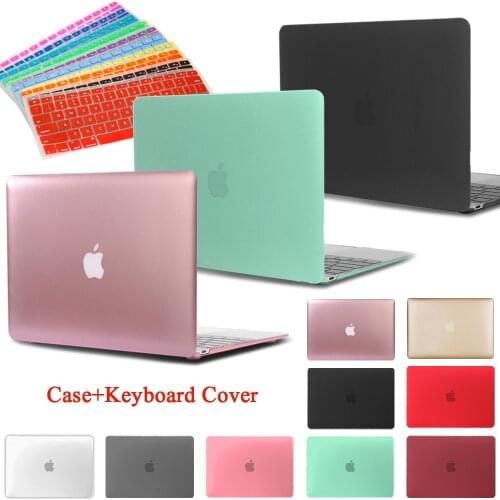 Laptop Case Cover For Apple MacBook Air 11/13" /Pro 13/15" /Macbook A1342/Macbook 12" (A1534) Protective Shell+Keyboard Cover