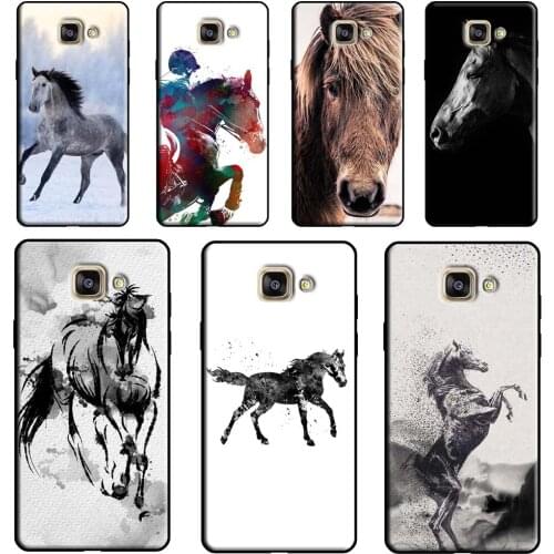 Horse Watercolor Flowers Case For Samsung Galaxy J1 J3 J5 J7 A3 A5 2016 2017 J2 Core J4 J6 Plus J8 A6 A7 A8 A9 2018