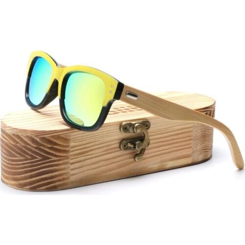 Wooden Sunglasses Men,Polarized Wood Sunglasses Men Square Frame UV400 Women Gold Sunglasses gafas de sol mujer