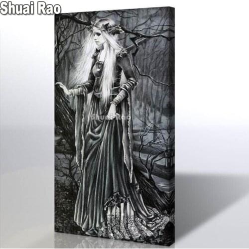 DIY Diamond painting Hot selling home art Victoria black White woman cross stitch diamond embroidery Portrait mosaic room Decor