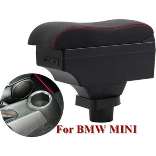 For BMW MINI Cooper R50 R52 R53 R56 R57 R58 F55 F56 F57 Countryman R60 F60Central Armrest Storage Box Modification Accessories