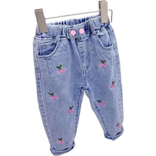 Kids Jeans for Spring and Autumn Childrens Wear Girls Autumn New 5-12 Year Old Girls Jeans Casual Pants Girls Jeans Girl Age 1