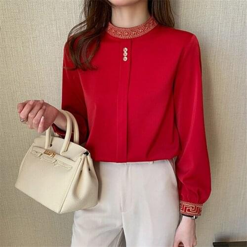 Блузки с вышивкой HUI LI FA China At AliExpress